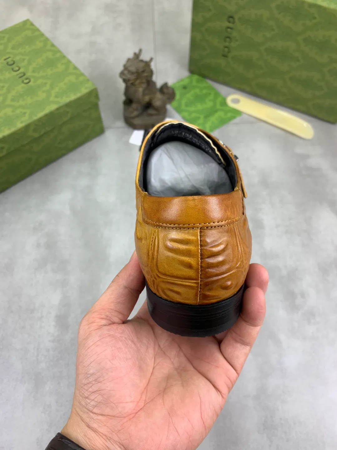 Men's Men's Shoes 💰P500 [New Style] 💰💎💎💎 [Gucci] GUCCI high-end men's formal business leather shoes, original order 1:1! Original imported high-end calfskin, original metal buckle, imported first-layer pigskin lining for feet, original high-end outsole, men's shoe size: 38-44
